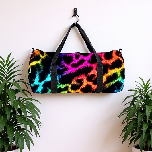 Sac De Sport Impression léopard Glow Rainbow