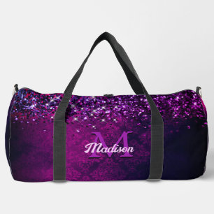 Sac De Sport Imprimé en noir mignon magenta parties scintillant