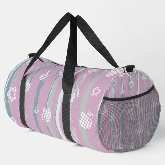 Sac de sport imprimé Gingham Orchard – découpé et (Coin droit)