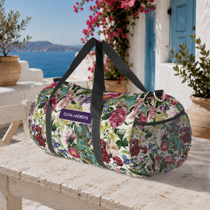 Sac De Sport Imprimé monochrome à motif floral rose beige vinta