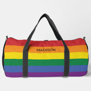Sac De Sport Indicateur Rainbow du nom personnalisé