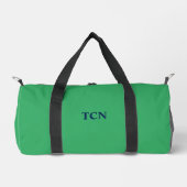Sac De Sport Initiales de monogramme Nom Vert Bleu Marine Prépa (Recto)