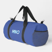 Sac De Sport Initiales du Monogramme d'ombre moderne bleu (Coin droit)