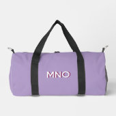Sac De Sport Initiales du monogramme d'ombre moderne Lilac (Recto)