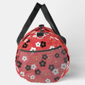 Sac De Sport Initiales du monogramme rouge Sakura en fleurs (Droite)