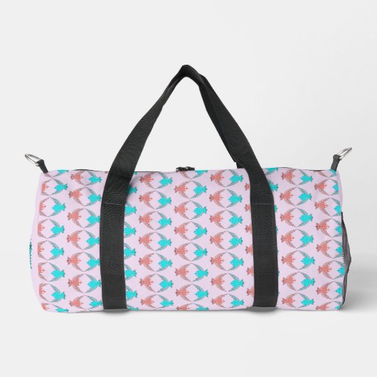 Sac De Sport Inséparables roses et bleus mignons (Recto)