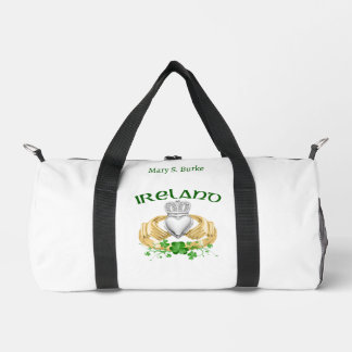 Sac De Sport Irlande Claddagh Ring & Shamrocks Personnalisé