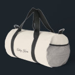 Sac De Sport Ivoire neutre monogramme simple<br><div class="desc">"Simple monogramme neutre arrière - plan d'ivoire" désigne un design avec un monogramme simple et élégant, sur fond d'ivoire doux et neutre. Ce style classique et raffiné offre un charme intemporel, un design épuré et élégant.</div>