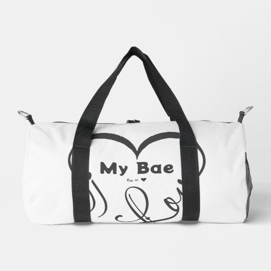 Sac De Sport J'adore mon chéri • Tu = ♥ (Recto)
