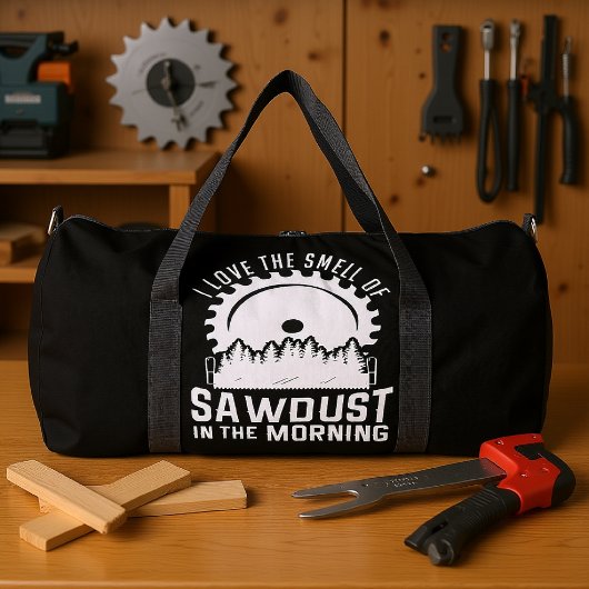Sac De Sport J'aime l'odeur de sciure du matin