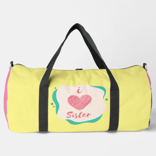 Sac De Sport j'aime ma soeur (Recto)
