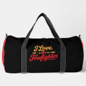 Sac De Sport J'aime mon pompier flèche  (Recto)