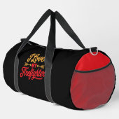 Sac De Sport J'aime mon pompier flèche  (Coin droit)