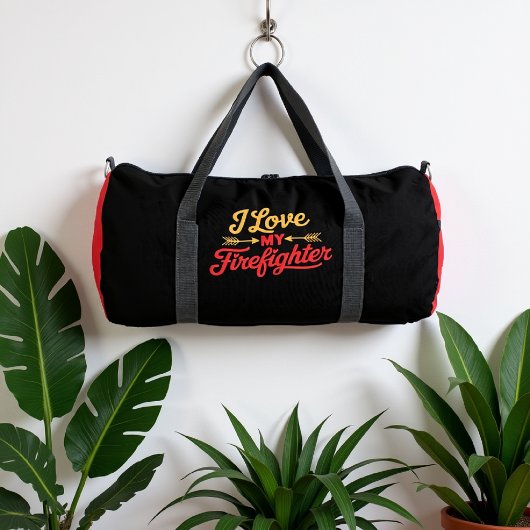 Sac De Sport J'aime mon pompier flèche 