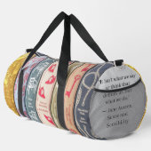Sac De Sport Jane Austen Books + Quote (gray) (Coin droit)