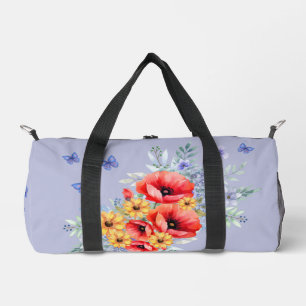 Sac De Sport Joli Poppies rouges, tournesols et papillons