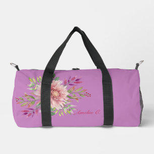 Sac De Sport Jolie lavande et florale rose