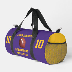Sac De Sport Joueur de l'équipe de football Joueur Purple Gold