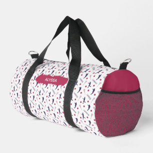 Sac De Sport Joueuse de crosse rose et violet Motif