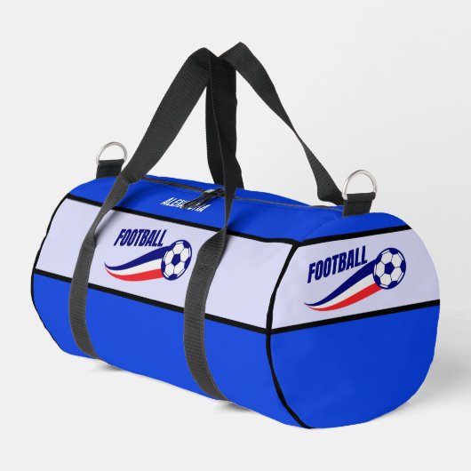 Sac De Sport Joueuse de football, Anniversaire, France Drapeau (Coin gauche)