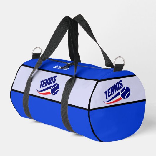Sac De Sport Joueuse de tennis, Anniversaire, France Drapeau (Coin gauche)