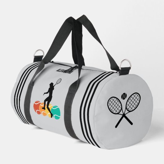 Sac De Sport Joueuse de tennis, Cadeau d'anniversaire, équipe (Coin gauche)