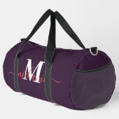 Sac De Sport Jovely Cute Kitten Custom Monogramme Nom du script (Coin droit)