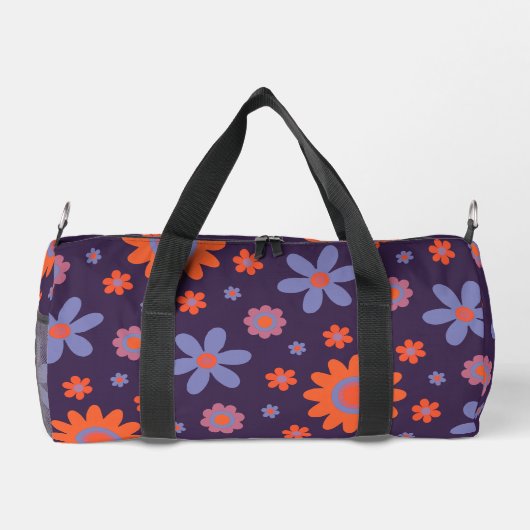 Sac De Sport Joyeuses Fleurs Rétro mignonnes les années 70 Hipp (Verso)