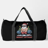 Sac De Sport Joyeux Liftmas Poids Père Noël Fitness Gym (Recto)