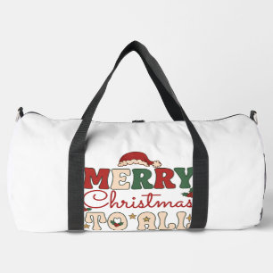 Sac De Sport Joyeux Noël à tous Chapeau de Père Noël Étoiles de