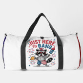 Sac De Sport Just Here to Bang" - Patriotic Raccoon (Verso)