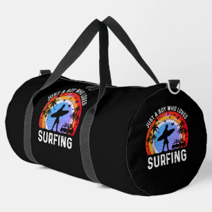 Sac De Sport Juste un garçon qui aime surfer