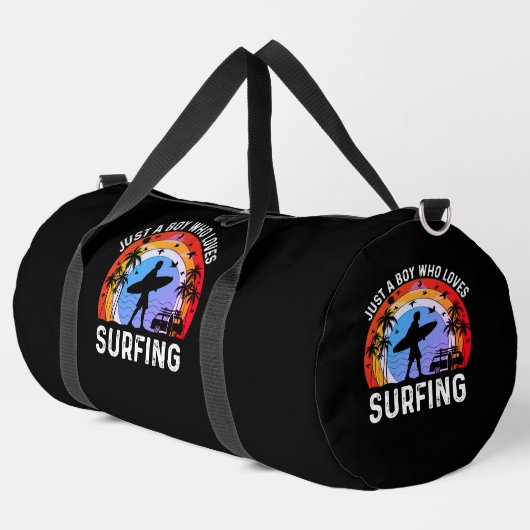 Sac De Sport Juste un garçon qui aime surfer (Coin gauche)