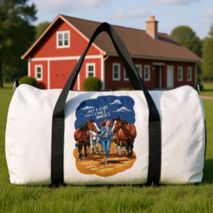 Sac De Sport Juste Une Fille Qui Aime Les Chevaux