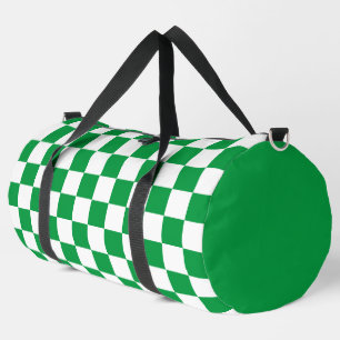 Sac De Sport Kelly Green et White À damiers motif