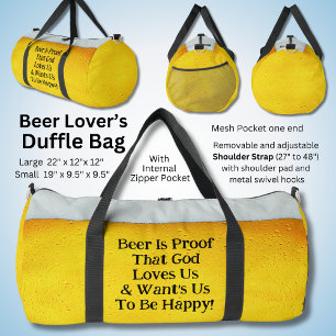 Sac De Sport La bière est la preuve que Dieu nous aime veut que