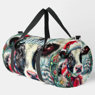 Sac De Sport La vache rêve de temps chaud Floral Personnalisé