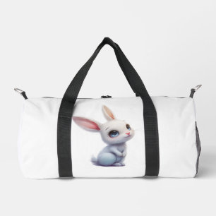 Sac De Sport Lapin blanc mignon aux grands yeux bleus