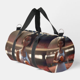 Sac De Sport L'ascension de la fillette de Netball à peau Brown