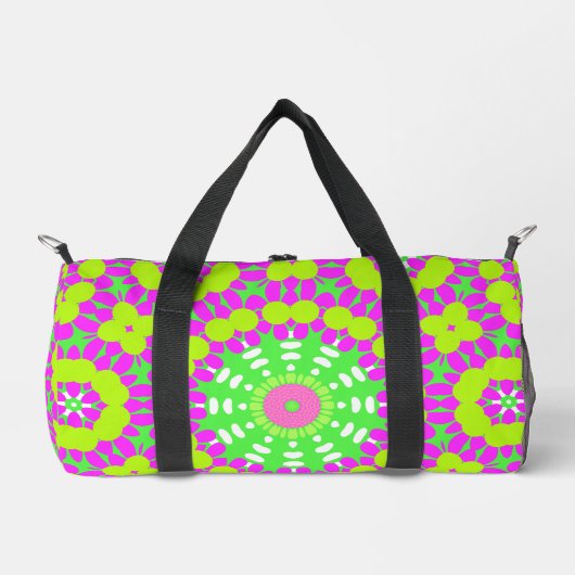 Sac De Sport Lavande funky, Lime Green & Yellow Motif (Recto)