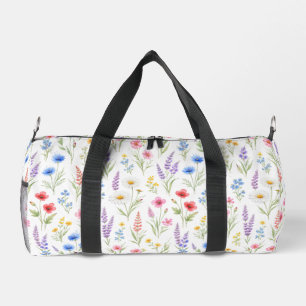 Sac De Sport Lavande pastel saumon rose bleu fleur sauvage