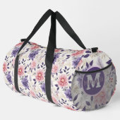 Sac De Sport Lavande violet rose Floral Grand (Coin droit)