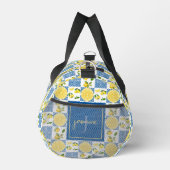 Sac De Sport Lemon Monogram Name French Country Tile Pattern (Droite)