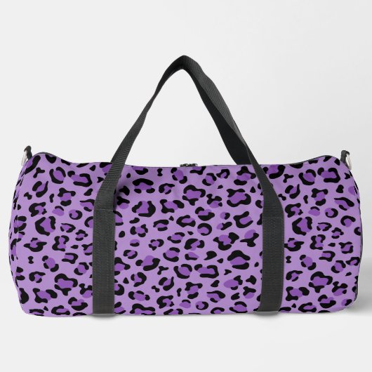Sac De Sport Leopard Print, Léopard Spots, Purple Leopard (Recto)