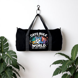 SAC DE SPORT LES CHATS RÈGNENT SUR LE MONDE
