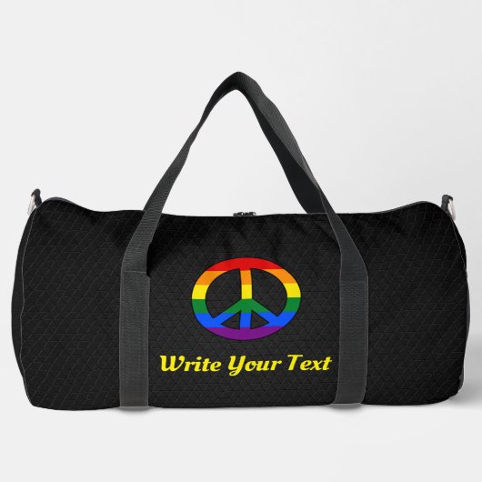 Sac De Sport LGBT flag peace sign  (Recto)