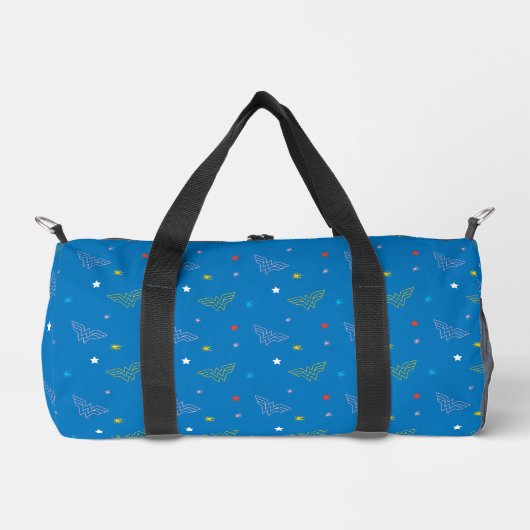 Sac De Sport Logo de Wonder Woman et étoiles motif bleu (Recto)