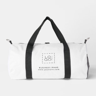 Sac De Sport Logo d'entreprise Carré personnalisé Black White