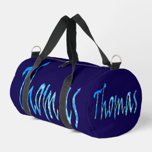 Sac De Sport Logo du nom Thomas étoilé bleu,