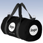 Sac De Sport Logo Texte promotionnel Business Black<br><div class="desc">Ajoutez votre propre logo et du texte personnalisé à cette conception. Nom de votre entreprise, slogan, site Web ou numéro de téléphone. Minimaliste et professionnel. Idéal pour un produit promotionnel pour vos employés, employés, clients et clients. Idéal pour les salons, les voyages, les événements d'entreprise ou sportifs et les cadeaux....</div>